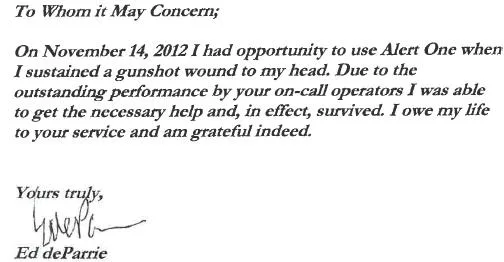 to whom it may concern. alert1 medical alert system